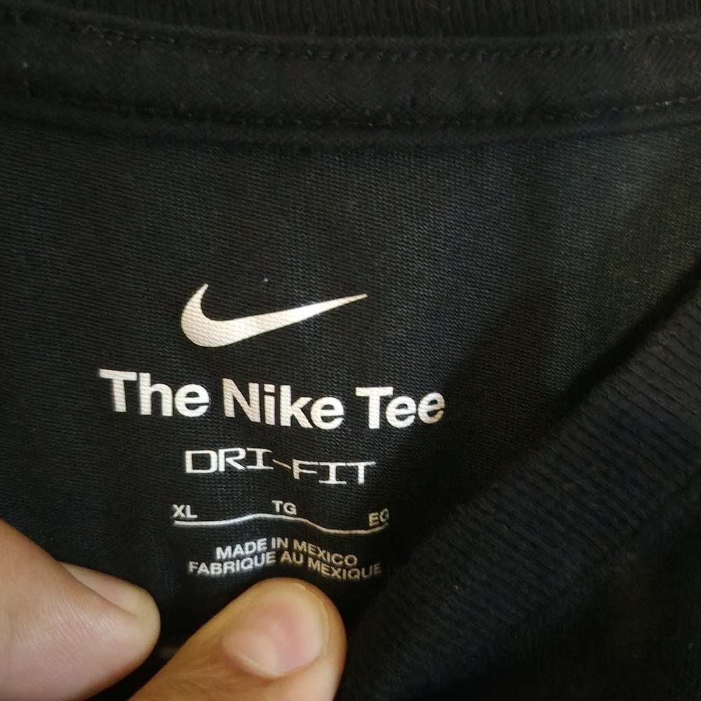 Nike Black Boston Tee with Blue and White Accents - Picture 2 of 3